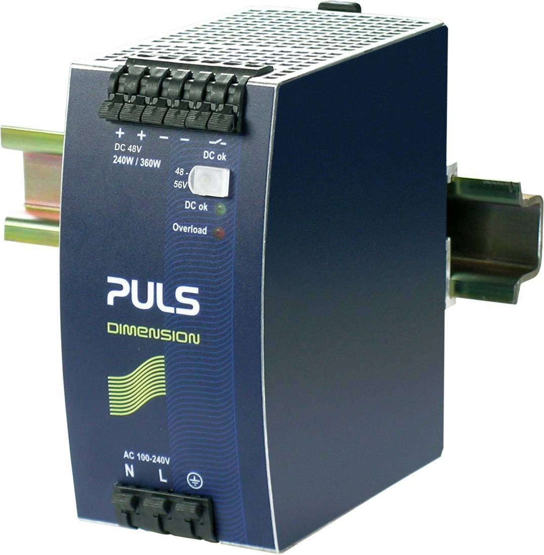 QS10.481, Alimentatore a montaggio su guida DIN PULS, 48V cc, 5A, 100 →  240V ca, 240W