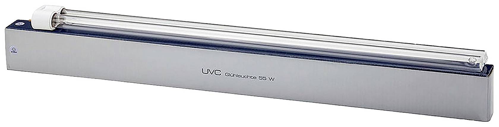 Un dispositivo di disinfezione a forma di bastone UVC, da 55 watt, in metallo e vetro. Utilizzato per la sterilizzazione mediante luce ultravioletta.