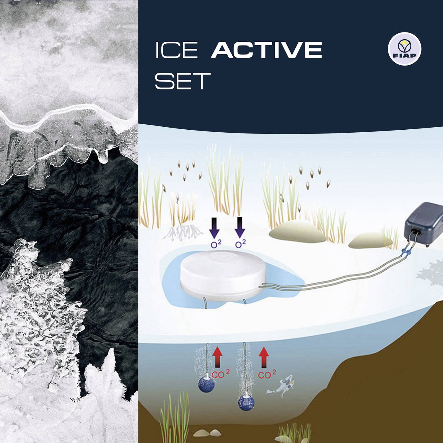 'ICE ACTIVE SET' mostra un sistema di aerazione per preservare l'ossigeno in acque ghiacciate e minimizzare la CO2.
