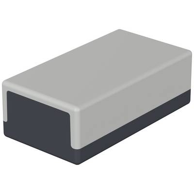 Un involucro rettangolare bicolore, solitamente in grigio e nero, probabilmente parte di un dispositivo elettronico o di un modulo.