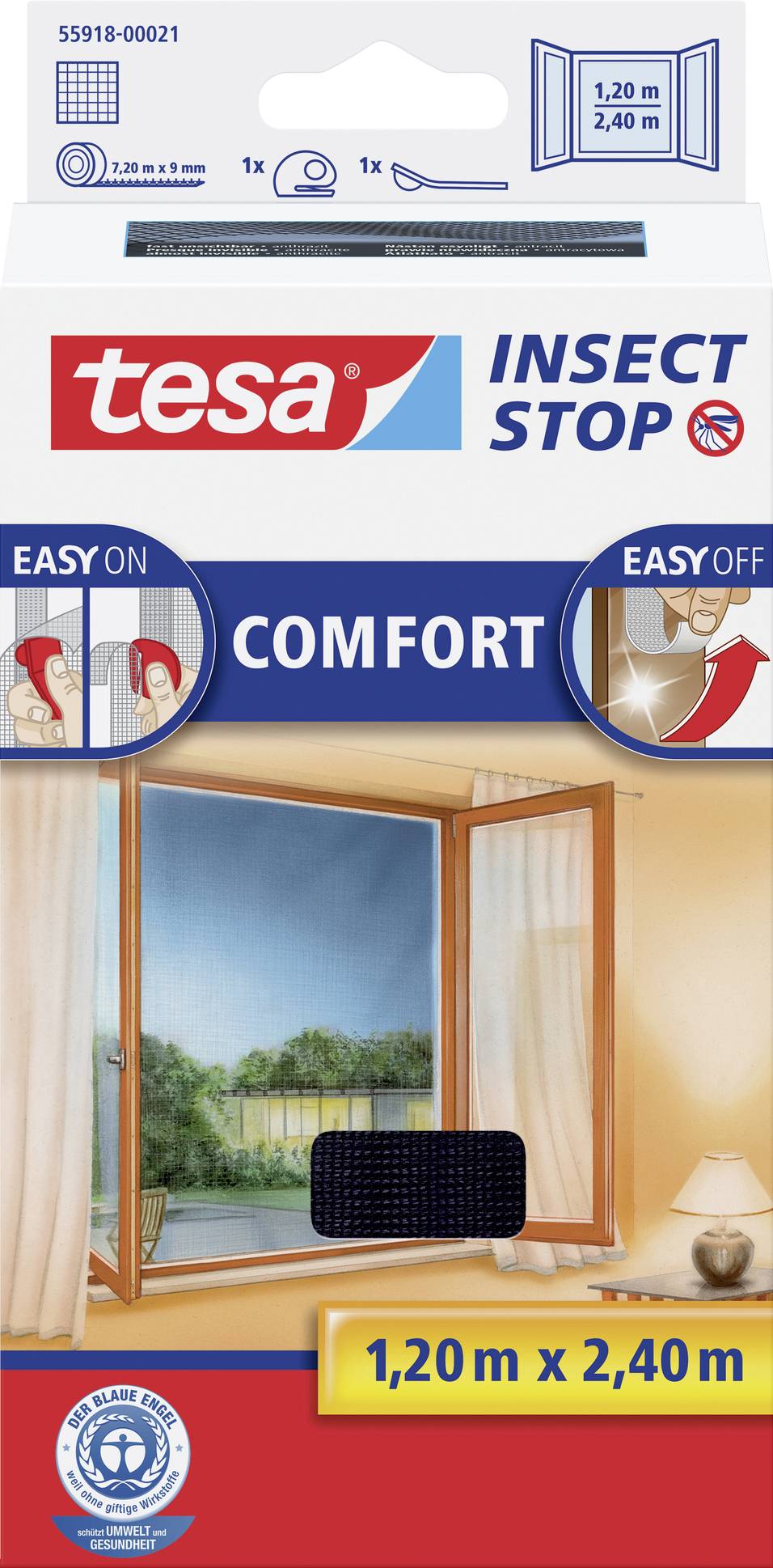 tesa COMFORT 55918-00021-01 Zanzariera (L x A) 1200 mm x 2400 mm Antracite 1 pz.-0