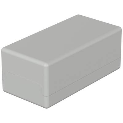 Involucro rettangolare grigio in plastica, adatto per componenti elettronici.