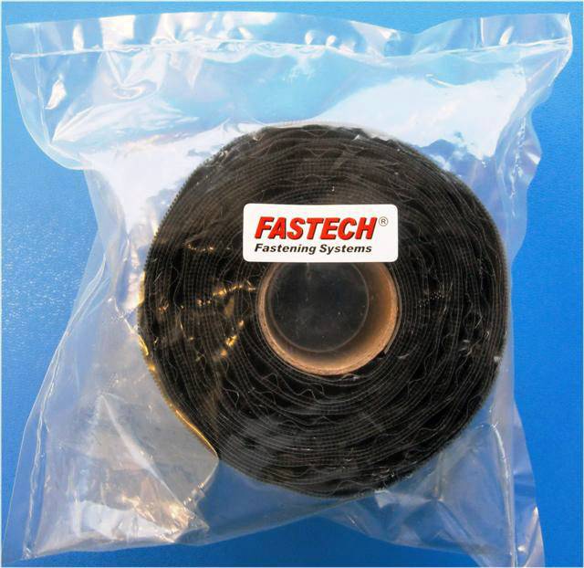 FASTECH® T0205099990305 Nastro a strappo per incollaggio colla a caldo Parte morbida (L x L) 5000 mm x 50 mm Nero 1 pz.