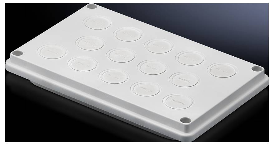 Rittal SV 9665750 Piastra passacavo Isolante Grigio (RAL 7032) 1 pz.