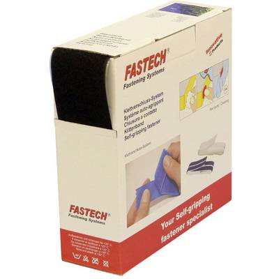 Confezione del sistema a velcro 'FASTECH' con istruzioni per l'uso e immagini illustrative delle modalità di utilizzo.