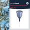 'Profifeed PendulumFeeder 20 kg' Distributore per mangime per pesci, contenitore blu. A sinistra: pesci in acqua. Adatto per acquacolture.