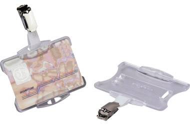 DURABLE Ausweishalter mit Clip für 1 Karte 1 Pg. à 25 Stück 811819-5