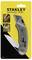 Coltello tascabile 'Stanley Quickslide Sport' in confezione, con impugnatura grigia e lama estraibile, adatto per lavori artigianali.