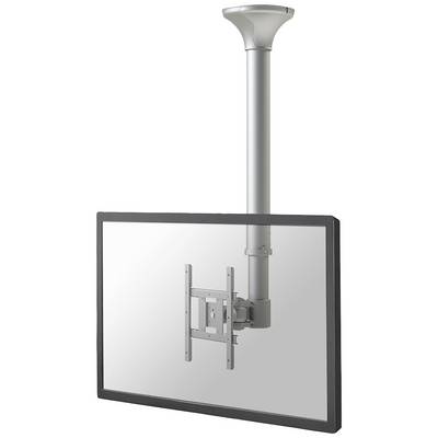 Un supporto per schermo piatto da soffitto, adatto per schermi da 10 a 32 pollici, realizzato in metallo argentato.
