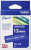 Brother TZe-535 Cassetta nastro Plastica Colore Nastro: Blu Colore carattere: Bianco 12 mm 8 m