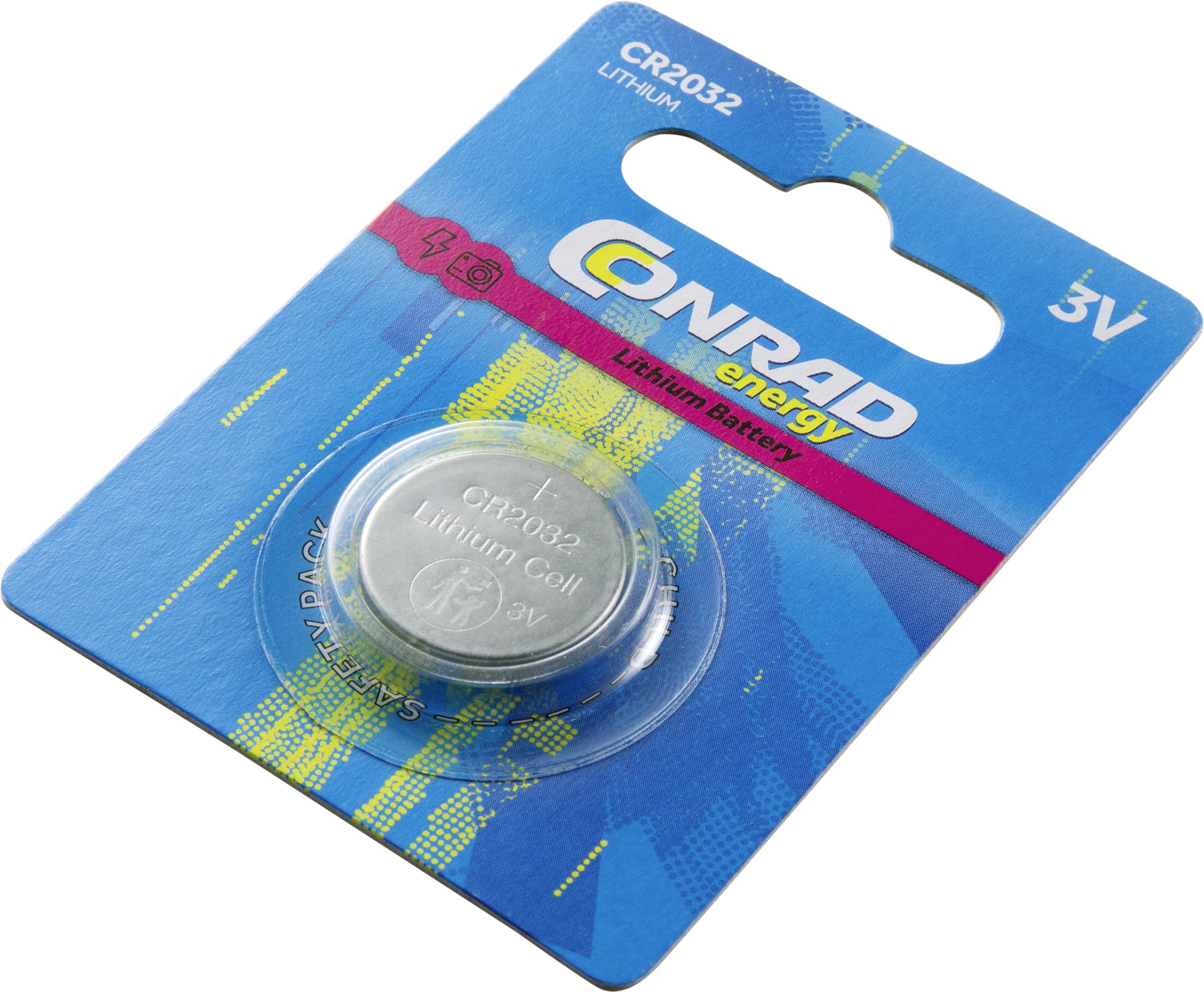 Conrad energy Batteria a bottone CR 2032 3 V 1 pz. 200 mAh Litio CR2032