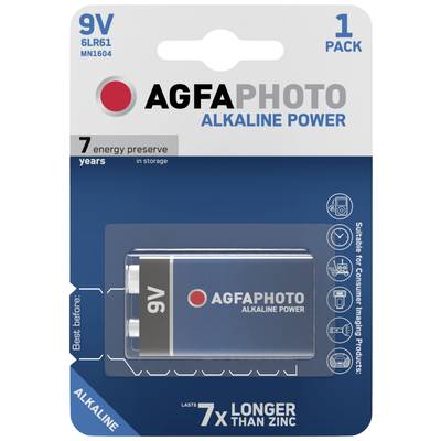 AgfaPhoto 6LR61 Batteria da 9 V Alcalina/manganese  9 V 1 pz.
