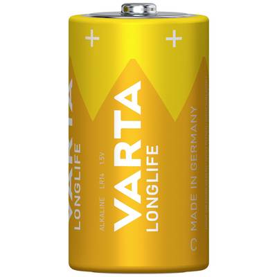 'VARTA LONGLIFE Batterie alcaline LR14, 1.5V, prodotte in Germania.'