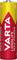Batterie VARTA AA gialle e rosse con scritta 'MAX POWER' e 'LONGLIFE'. Alcaline, 1,5V.