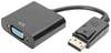 Digitus AK-340410-001-S DisplayPort / VGA Adattatore [1x Spina DisplayPort - 1x Presa VGA] Nero 15.00 cm