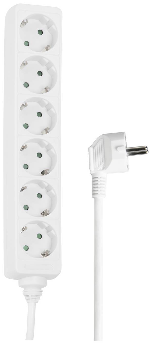 Hama 00030529 Multipresa 6 scomparti Bianco Schuko 1 pz.