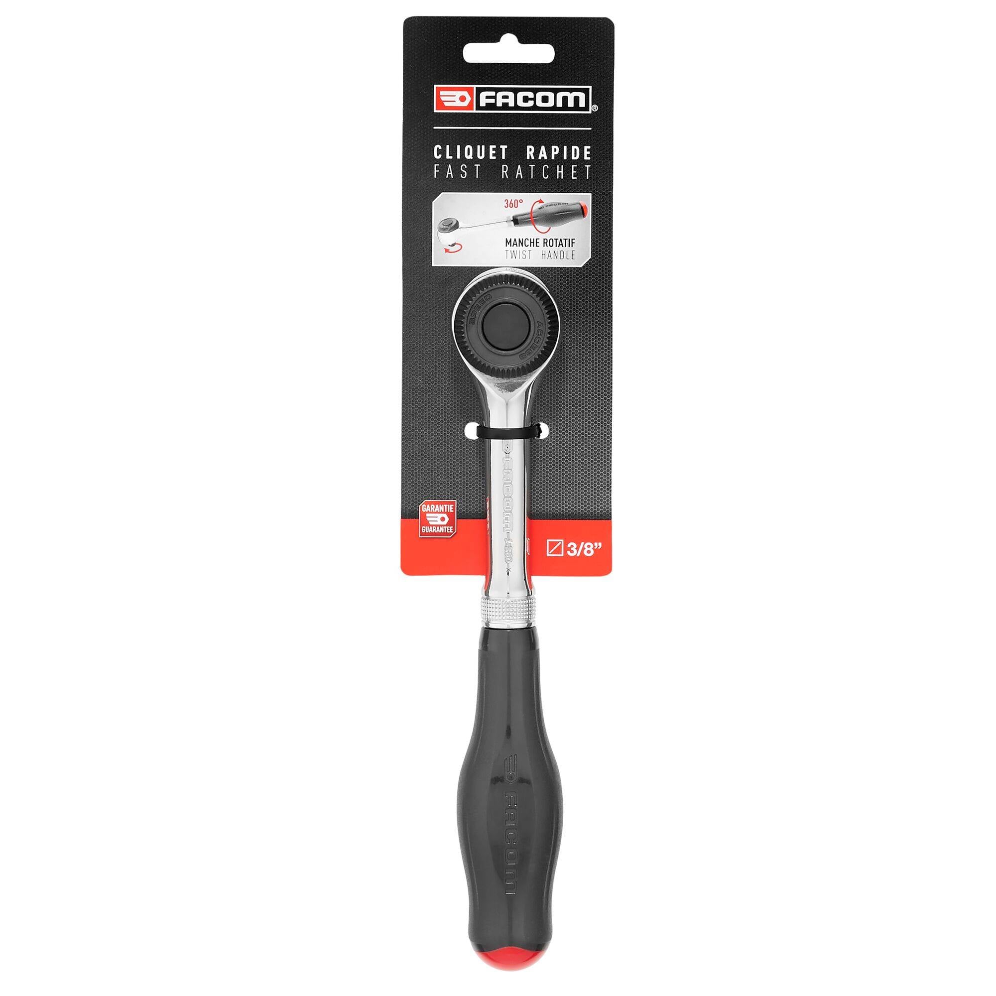 Cricchetto con levetta d'inversione 3/8" (10 mm) 233 mm Facom J.360PB