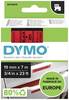 DYMO 45807 Cassetta nastro Poliestere Colore Nastro: Rosso Colore carattere: Nero 19 mm 7 m