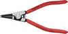 Knipex 46 11 A1 Pinza per anelli di sicurezza Adatto per (Pinze per anelli) Anelli esterni 10-25 mm Forma della punta dritta