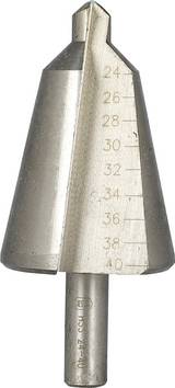 Heller 22600 4  HSS Punta conica allargaforo   Lunghezza totale 89 mm   Alberino cilindrico 1 pz.