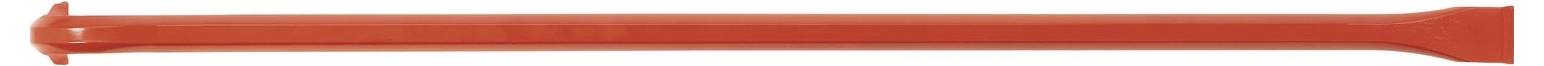 Un bastone lungo e rosso con estremità arrotondate, simile a un testimone da staffetta.
