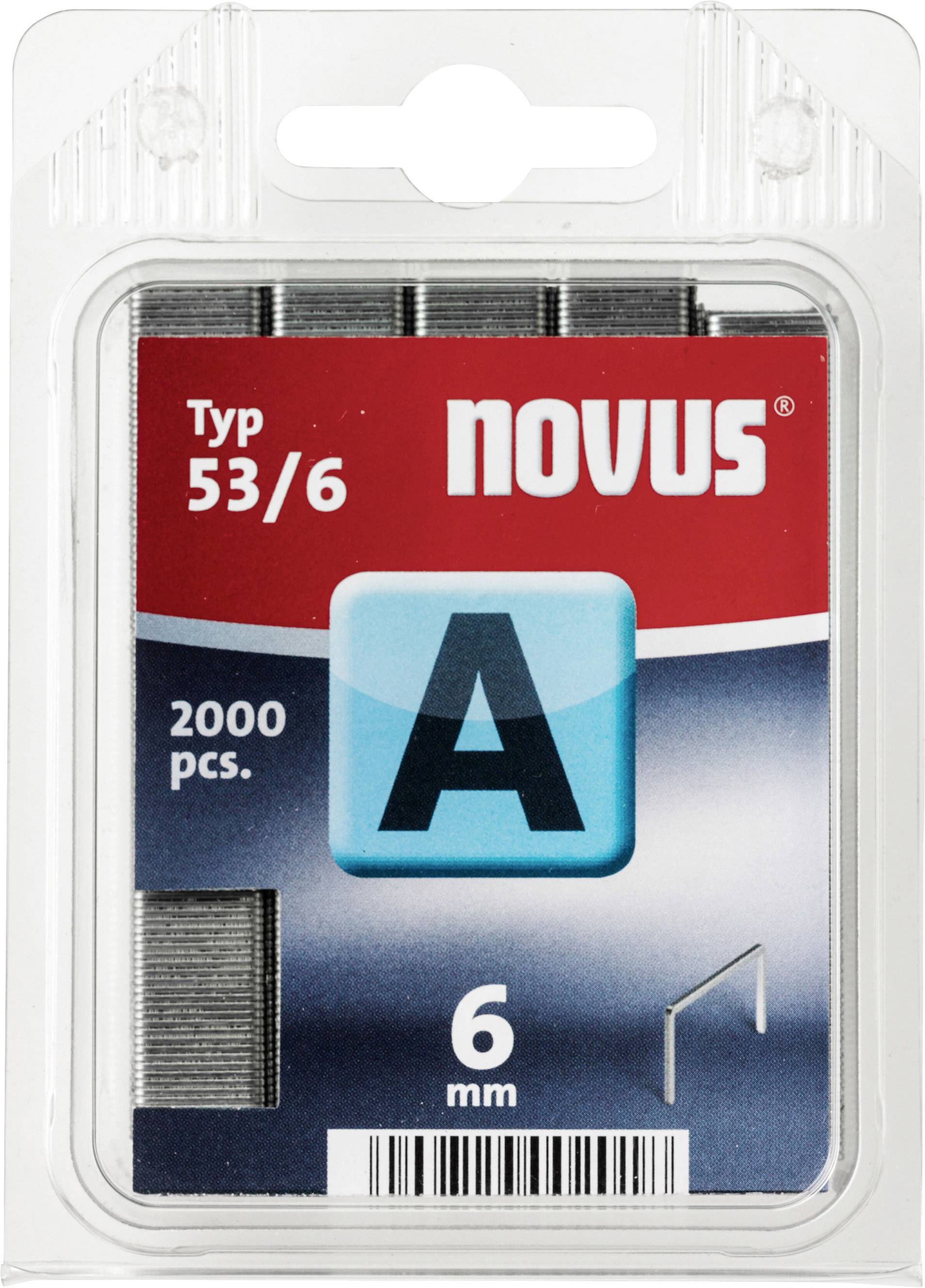 Graffette - 2000 pezzi Novus 042-0355 tipo 53/6 dimensioni (A x L) 6 mm x 11.3 mm