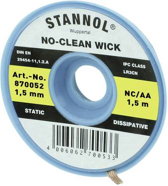Stannol NC/AA Treccia  Lunghezza 1.5 m Larghezza 1.5 mm
