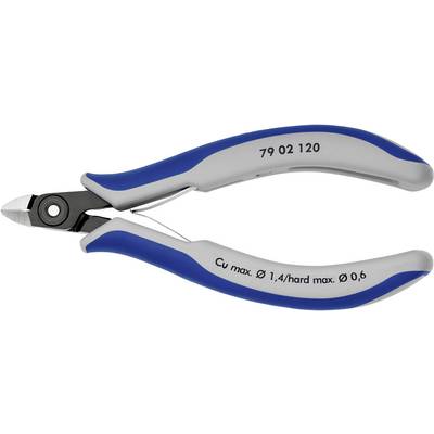 Una pinza laterale blu-grigia con la scritta 'Cu max. Ø 1,4/hard max. Ø 0,6' e un numero di prodotto.