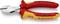 Pinza combinata Knipex isolata con impugnature rosse e gialle, idonea per lavori fino a 1000 Volt. Fatta in Germania.