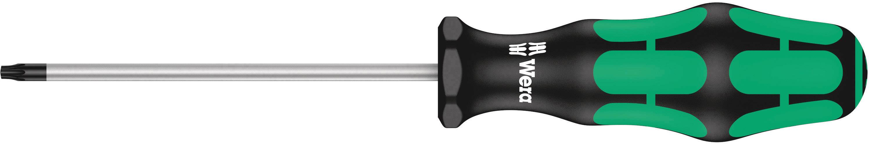 Cacciavite a croce con impugnatura ergonomica, design nero e verde, con il nome del marchio 'Wera' sull'impugnatura.