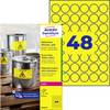 Avery-Zweckform L6128-20 Etichetta a pellicola Ø 30 mm Pellicola in poliestere Giallo 960 pz. A tenuta permanente Stampante laser a colori, Stampante laser, Stampante a colori, Fotocopiatrice, Dicitura a mano