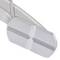 Oggetto dall'aspetto metallico con spigoli e scanalature strutturate. Scopo sconosciuto.