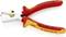 Una pinza spogliacavi Knipex rossa e gialla per applicazioni professionali. Adatta per tensioni fino a 1000V.