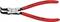Pinza per anelli di sicurezza Knipex con ganasce curve, modello 4421J21, adatta per anelli da 19-60 mm. Made in Germany.
