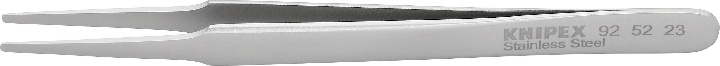 Una pinzetta d'argento in acciaio inossidabile della marca Knipex, modello 92 52 23.