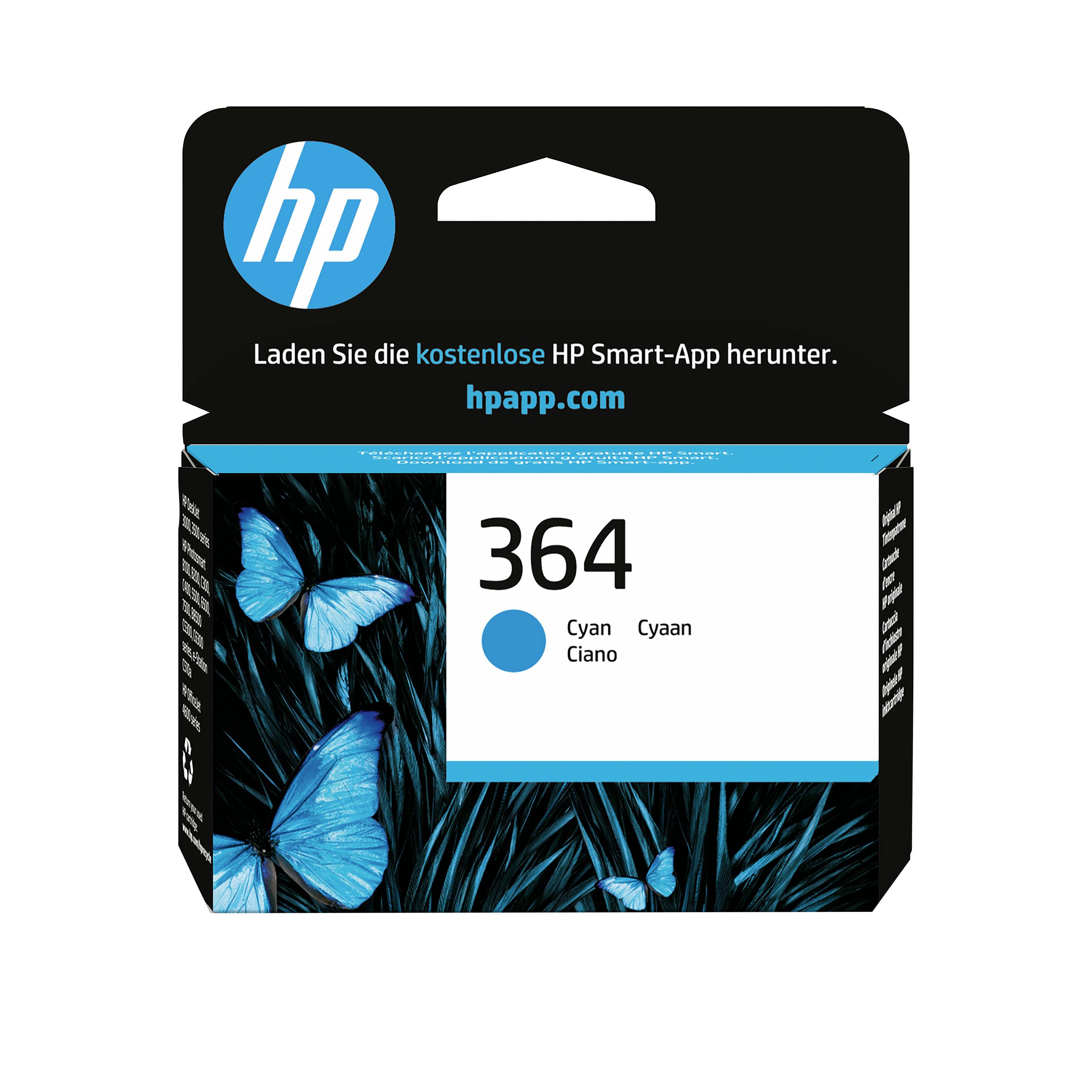 HP 364 Cartuccia Originale Ciano CB318EE Inchiostro