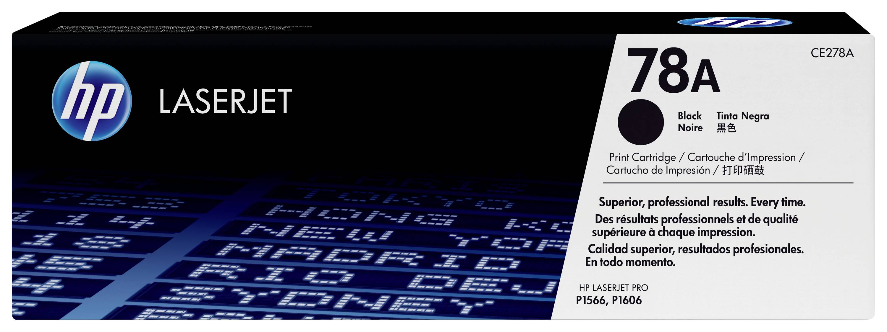 Cartuccia di toner HP LaserJet etichettata 78A, nera, per stampanti HP LaserJet Pro M1536dnf e P1566.