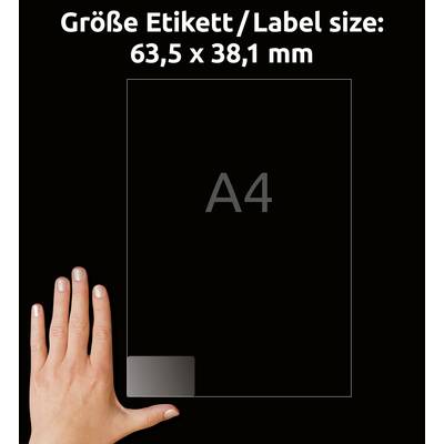 AVERY L7160-100 Etichette Adesive Bianche, Formato Etichetta 63.5 X 38 - Foto 9