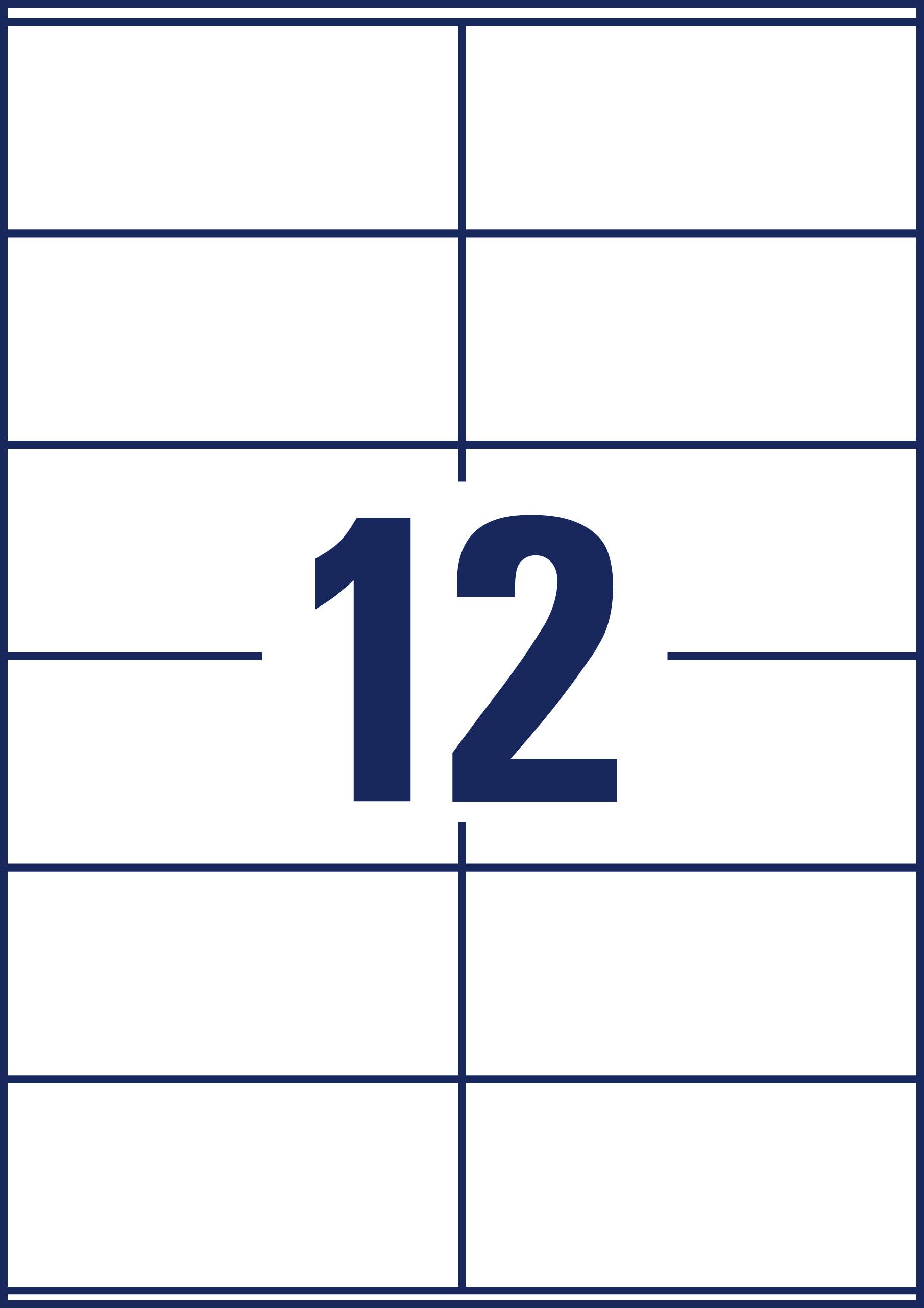 Avery-Zweckform 3424 Etichetta universale 105 x 48 mm Carta Bianco 1200 pz. A tenuta permanente Stampante a getto d'inch-3