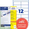 Avery-Zweckform 3659 Etichetta universale 97 x 42.3 mm Carta Bianco 1200 pz. A tenuta permanente Stampante a getto d'inchiostro, Stampante laser, Stampante laser a colori, Fotocopiatrice, Stampante a colori, Dicitura a mano