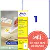 Avery-Zweckform L4735REV-25 Etichetta universale 210 x 297 mm Carta Bianco 30 pz. Staccabile Stampante a getto d'inchiostro, Stampante laser, Stampante laser a colori, Fotocopiatrice, Stampante a colori, Dicitura a mano