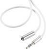 SpeaKa Professional SP-7870700 Jack Audio Prolunga [1x Spina jack da 3.5 mm - 1x Presa jack da 3.5 mm] 1.50 m Bianco rivestimento super morbido