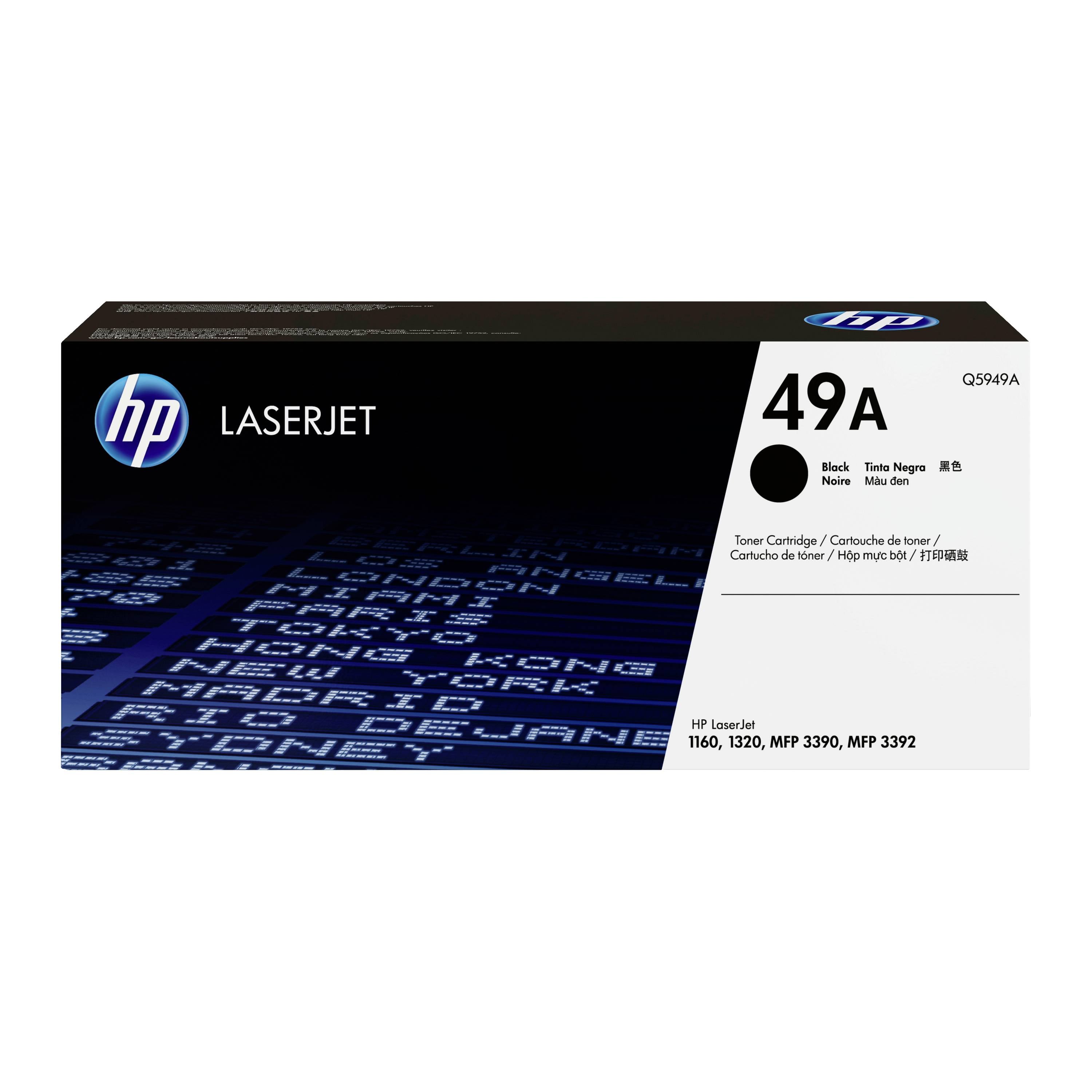 Scatola cartuccia toner nero HP LaserJet 49A per stampanti HP LaserJet 1160, 1320, MFP 3390 e 3392.