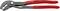 Pinze con manici rossi, specifiche per rimuovere fascette stringitubo a molla. Iscrizione 'Knipex GS 51 250 A, Made in Germany'.