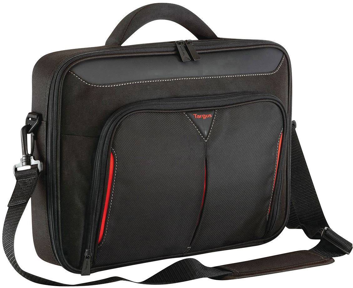 Borsa a tracolla nera con tasche con zip, manico e cinghia a tracolla regolabile. Adatta per trasportare laptop o documenti.