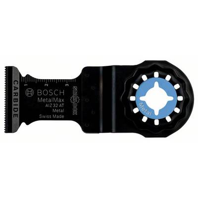 'Lama oscillante Bosch con attacco Starlock, contrassegnata MetalMax, per applicazioni di taglio dei metalli.'