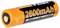 Batteria ricaricabile al litio-ione Orange Fenix 18650 etichettata '2600mAh', '3.6V' e '9.36Wh' con simbolo '+' visibile.