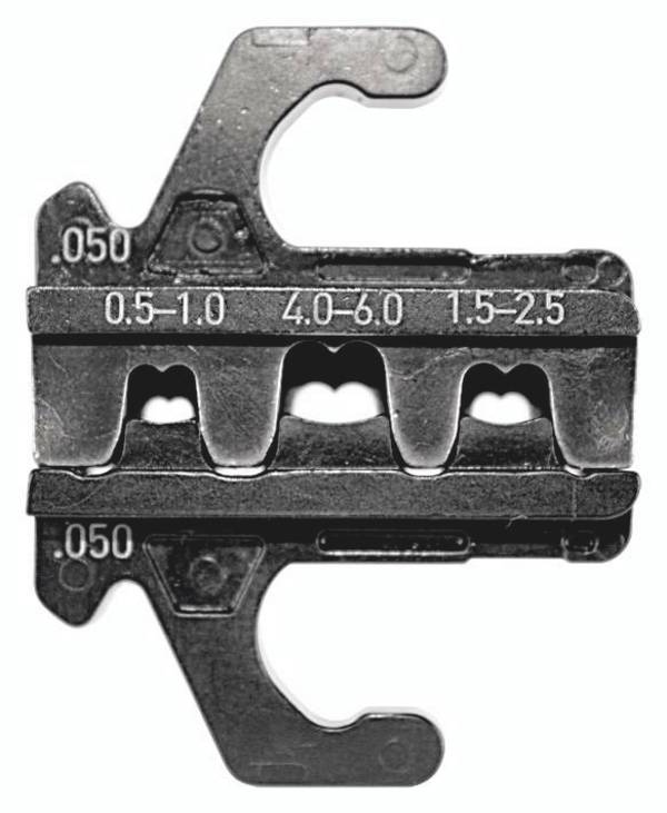 Rennsteig Werkzeuge "Rennsteig Werkzeuge" 629 050 3 0 1 Matrice di crimpaggio Connettore piatto non isolato Adatto per Larghezza spina 4.8/6.3 mm 0.5 fino a 6 mm²   Adatto per marchio (Pinze) Rennsteig Werkzeuge MiltiCrimp