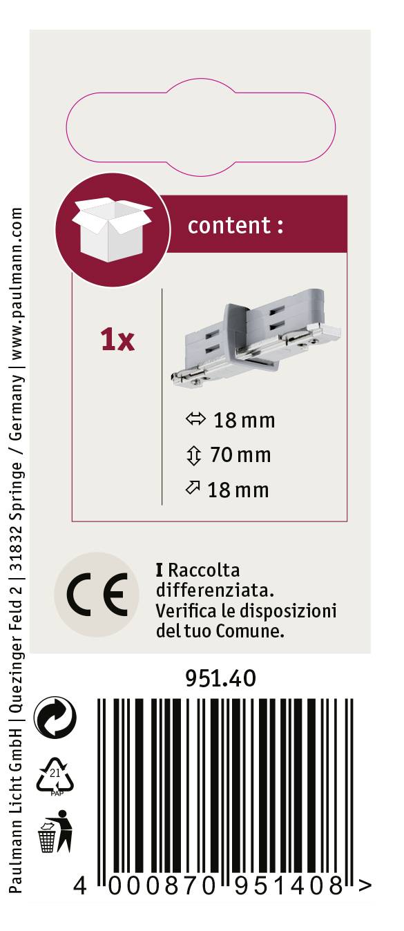 'Ganci per quadri con misure 18 mm, 70 mm, 18 mm in confezione. Nota: Rispettare le norme comunali per la raccolta differenziata.'