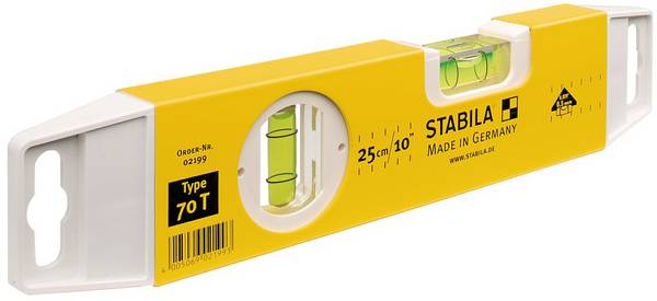 Stabila Type 70 T 2199 Livella Torpedo   25 cm  0.5 mm/m
